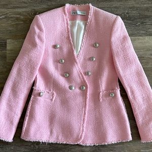 Zara Pink Blazer Size S